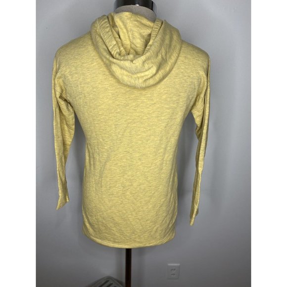 Soft Surroundings Womens Tunic Top Hoodie Sweat Shirt XS Yellow Pocket - Picture 4 of 6